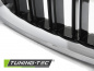 Preview: Upgrade Sportgrill Nieren für BMW 5er F10/F11 Limousine/Touring 10-16 chrom/Hochglanz schwarz in Doppelsteg Design